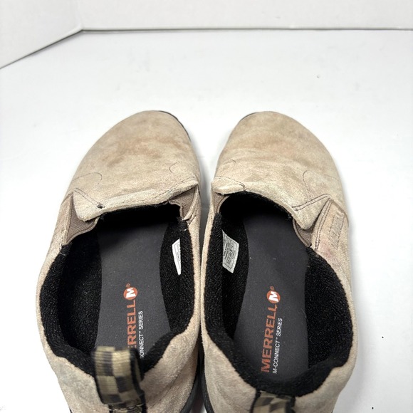 Merrell Taupe Jungle Glove Minamalist Womens Size 6.5 Beige Suede Loafers Shoes - Picture 5 of 8
